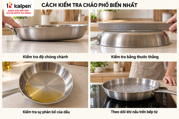Cách kiểm tra chảo phổ biến nhất