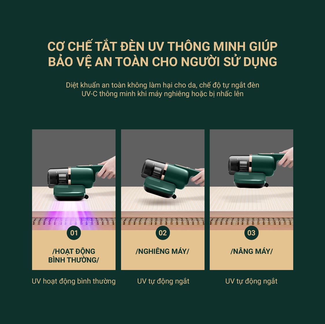 Máy Hút Bụi Giường Nệm 