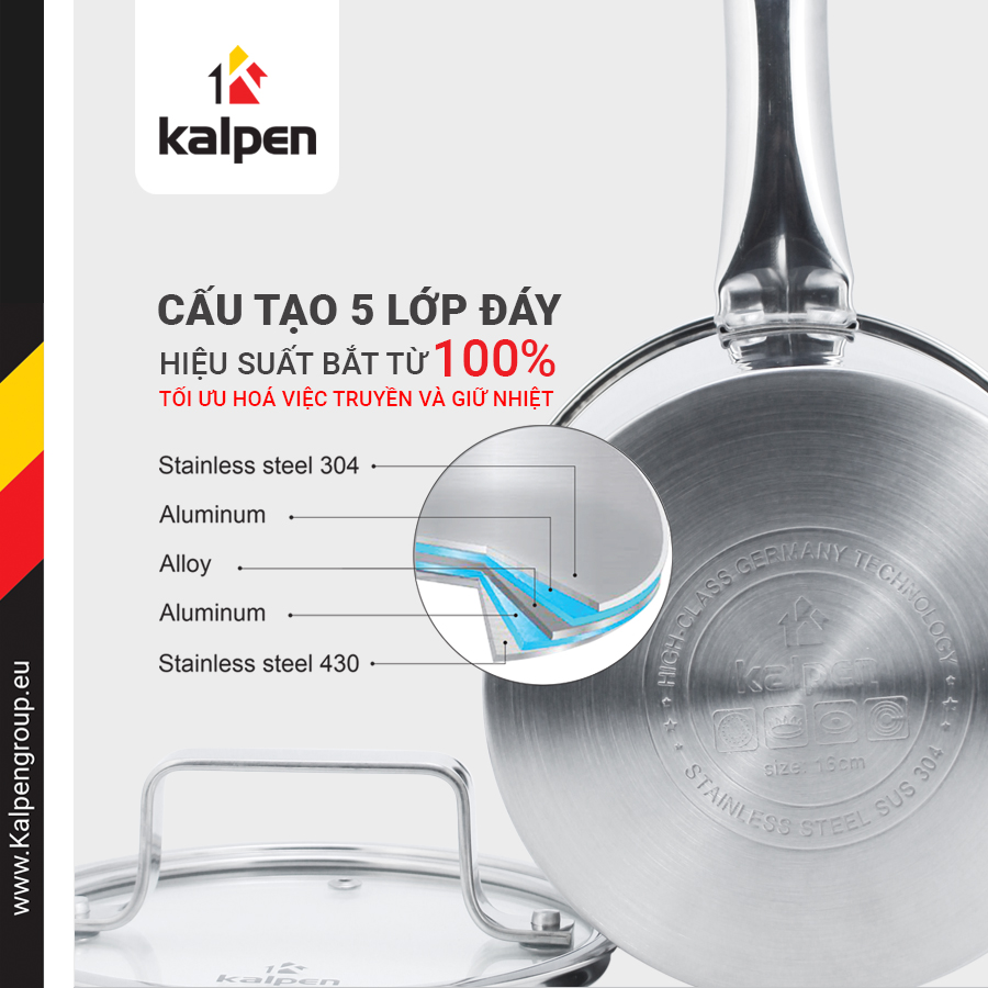  Quánh Inox 304 Cao Cấp Kalpen Gliter