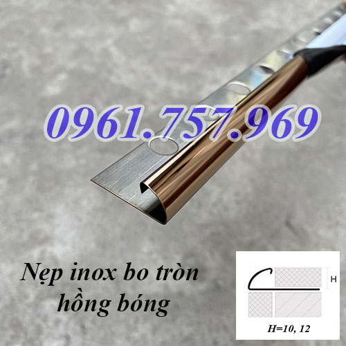 Nẹp bo tròn màu hồng