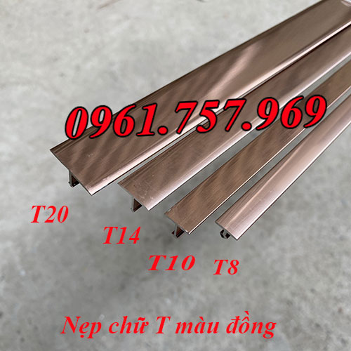 Nẹp chữ T màu đồng