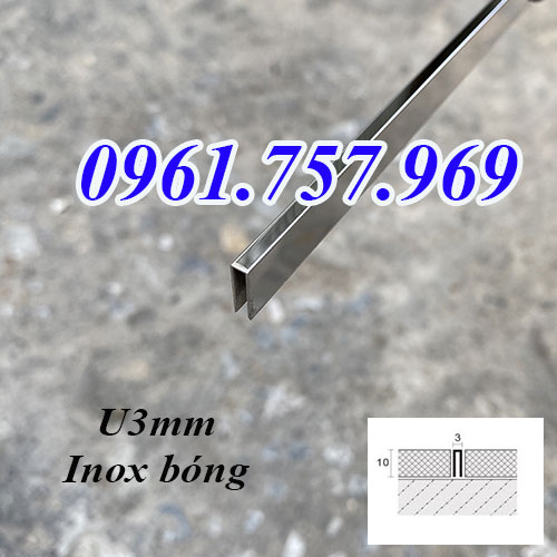 Nẹp chữ U3 mm