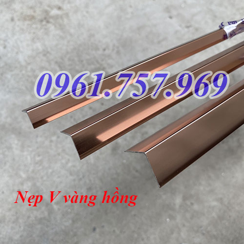 Nẹp chữ V vàng hồng