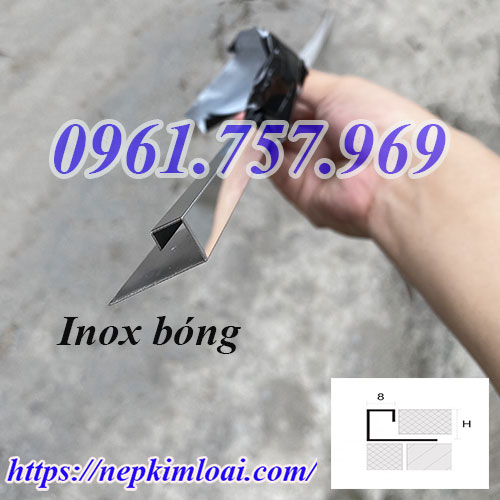 Nẹp góc vuông inox 304