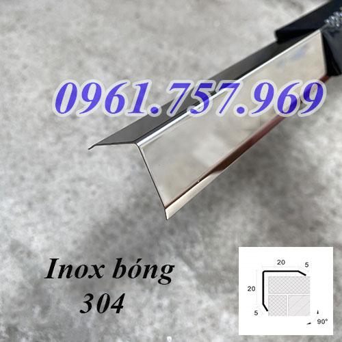 nẹp inox 304 ốp góc