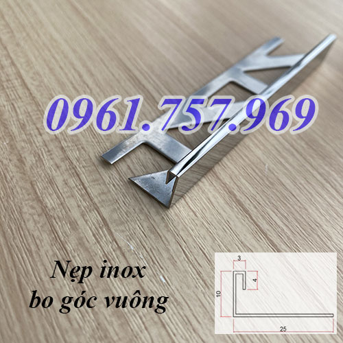 Nẹp inox bo góc vuông