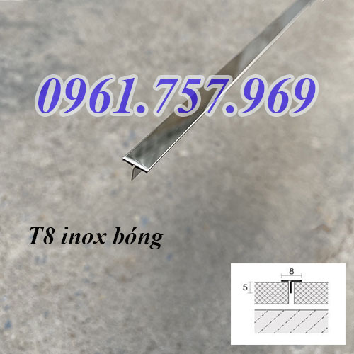 Nẹp inox T8 mm