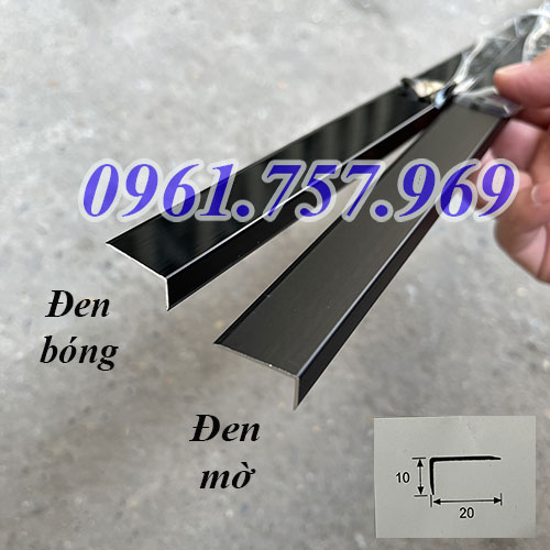 Nẹp nhôm chữ L màu đen