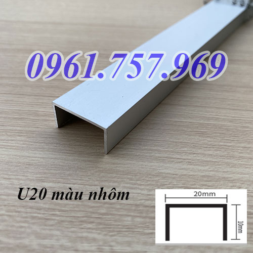Nẹp nhôm U20mm
