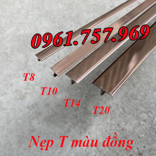 Nẹp t màu đồng