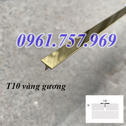 Nẹp T10 vàng gương