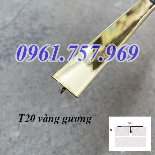 Nẹp T20 vàng gương