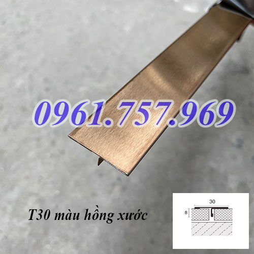 nẹp t30 màu đồng xước