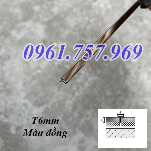 Nẹp T6 màu đồng