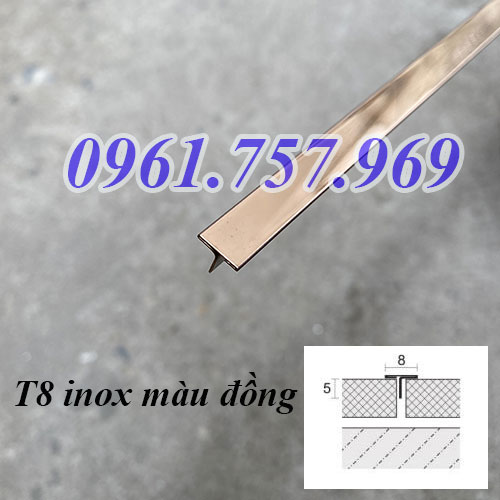 Nẹp t8 màu đồng