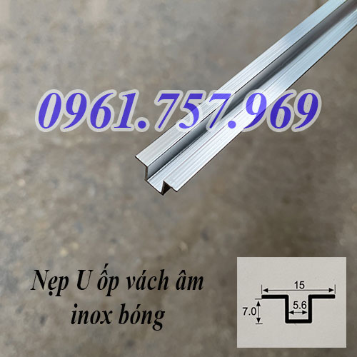 Nẹp U vách âm inox