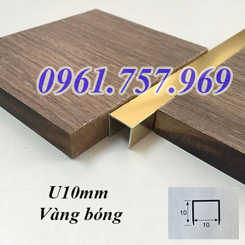 Nẹp u10 mạ vàng