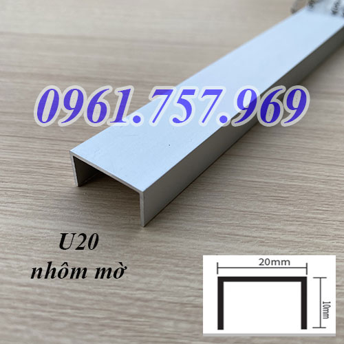 Nẹp U20 nhôm