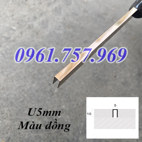 Nẹp U5 màu đồng