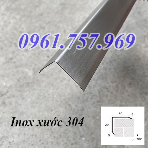 Nẹp V inox xước