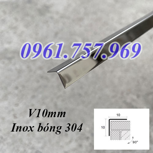 Nẹp v10 inox 304