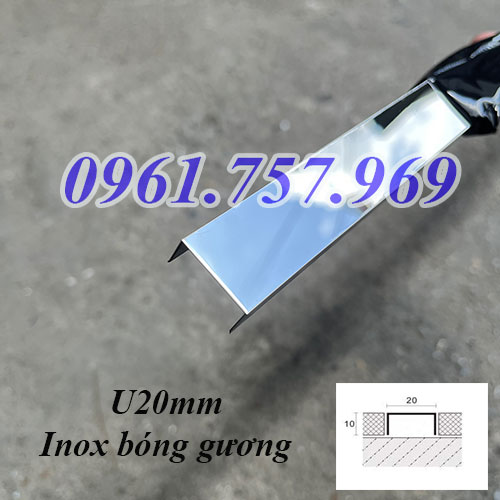 Thanh U20 inox 304