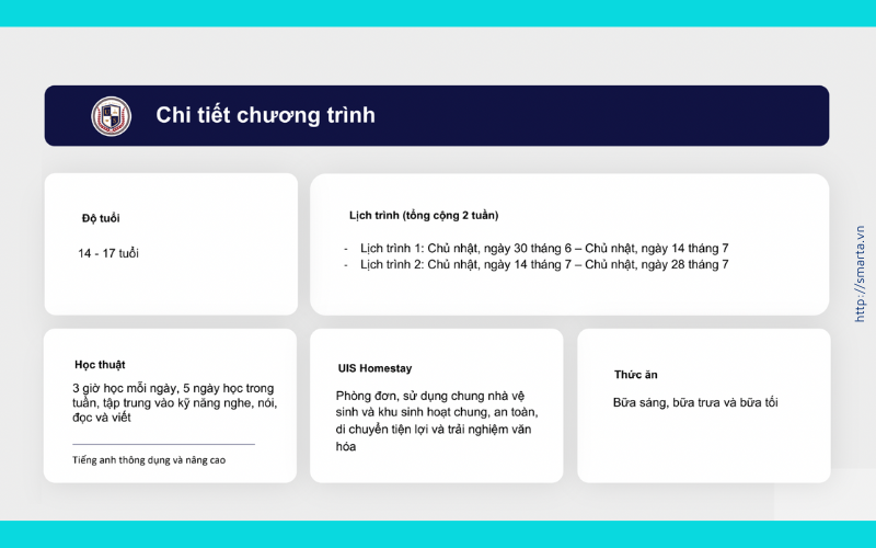 UIS Summer Camp chi tiết chương trình