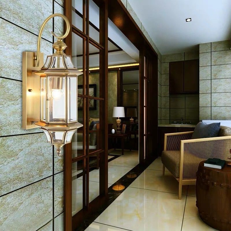 Mẫu đèn trang trí cột nhà sang trọng