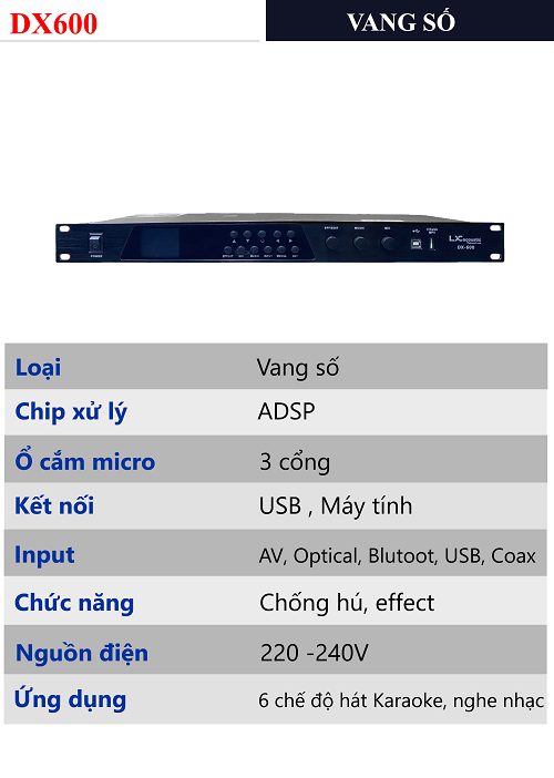 VANG SỐ LX ACOUSTIC DX600