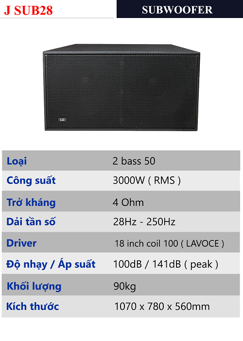 SUBWOOFER LX ACOUSTIC J SUB28