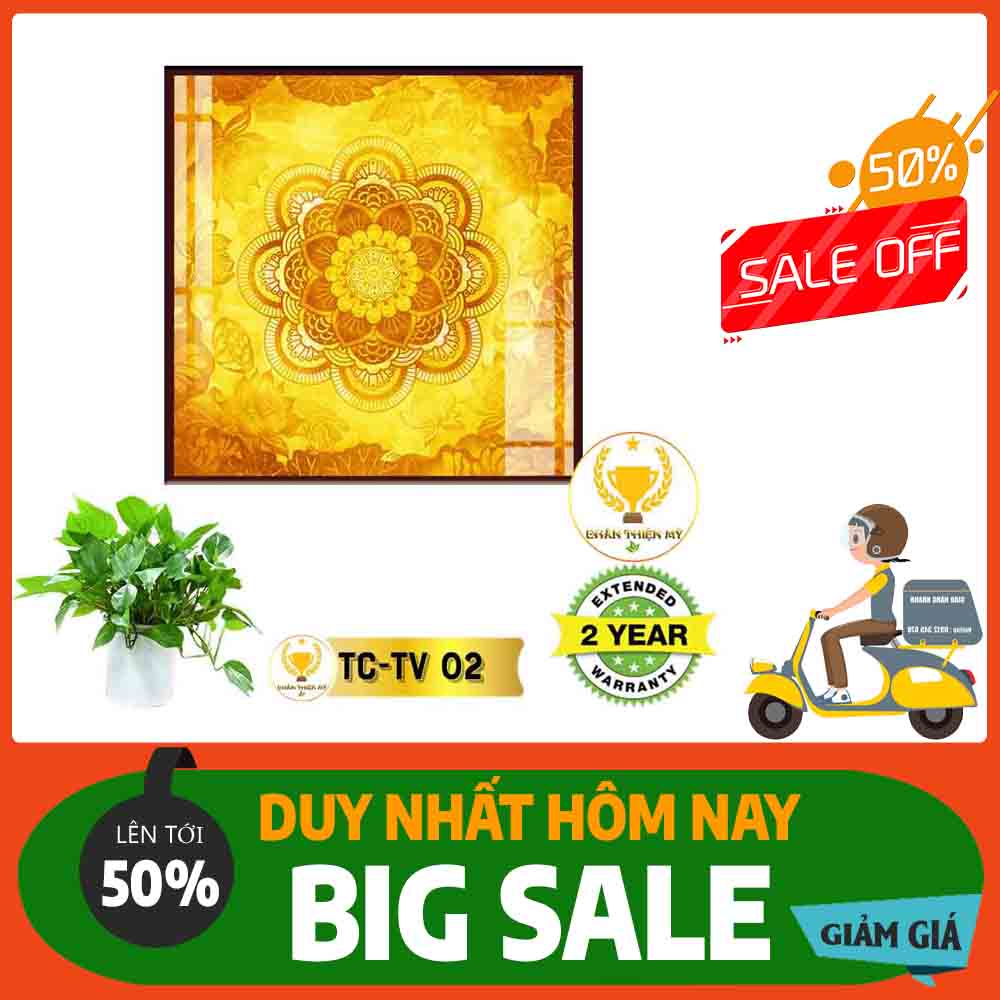 Tranh trúc chỉ in vuông mã TC 02