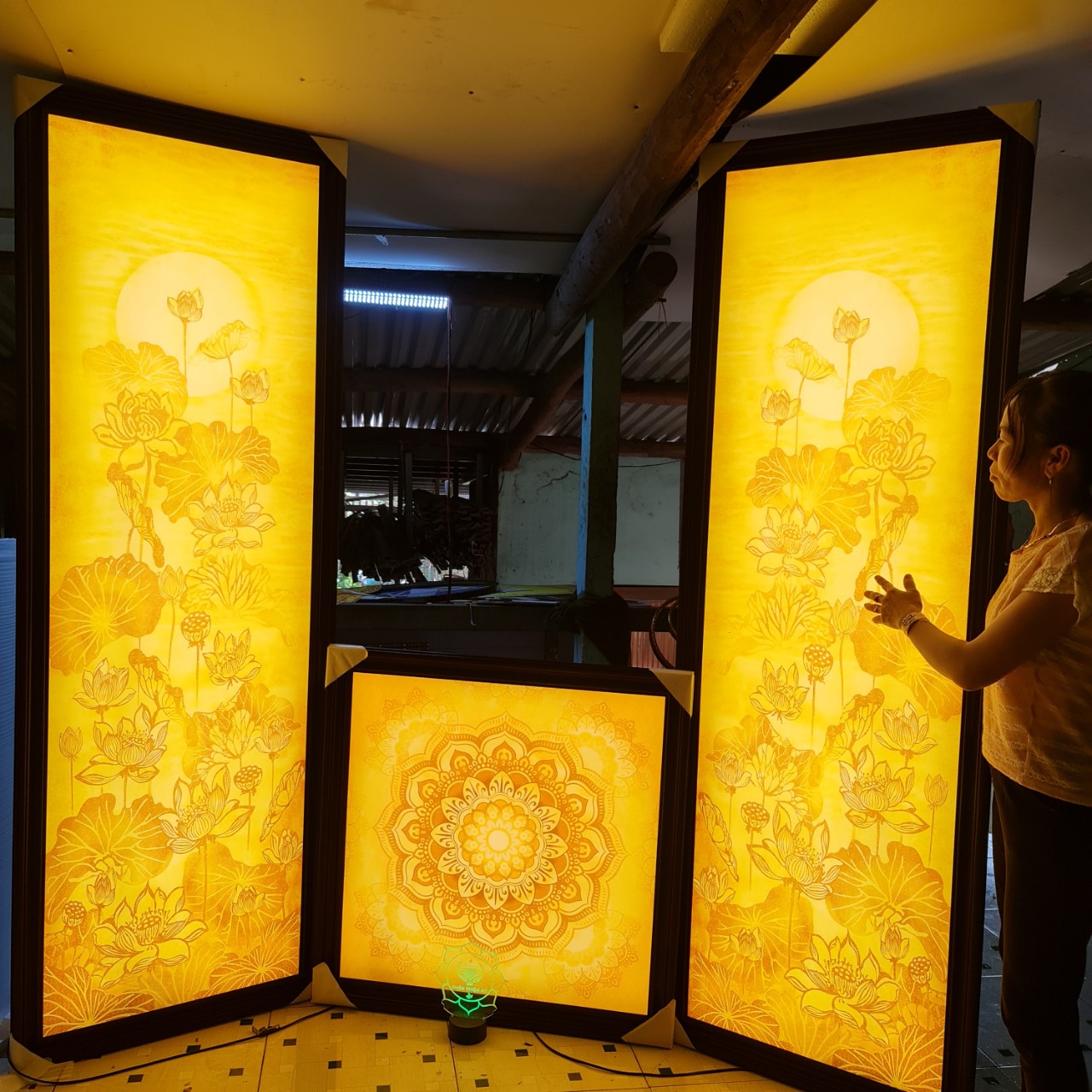 Tranh trúc chỉ in đôi dọc MS 21