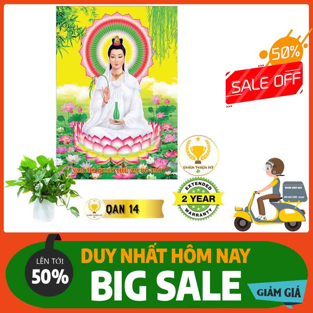 Tranh Quan Thế Âm Bồ Tát ngồi MS 14