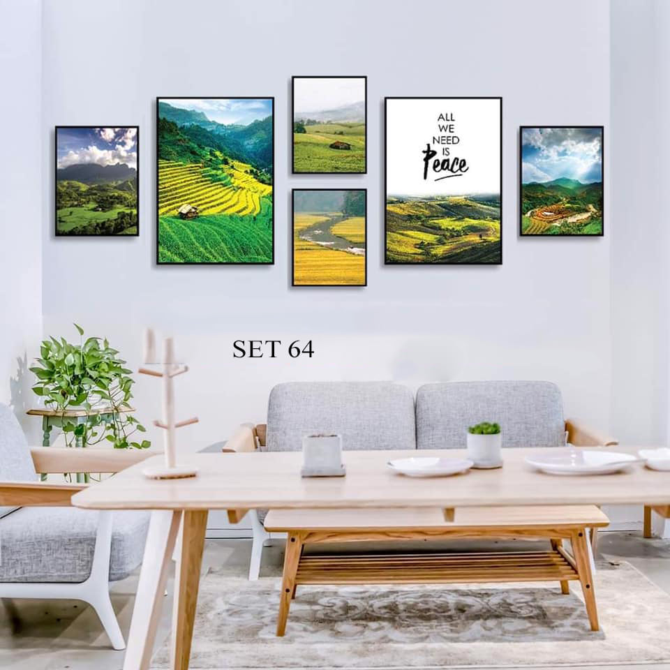 Bộ 6 bức tranh treo Phòng khách_PK9