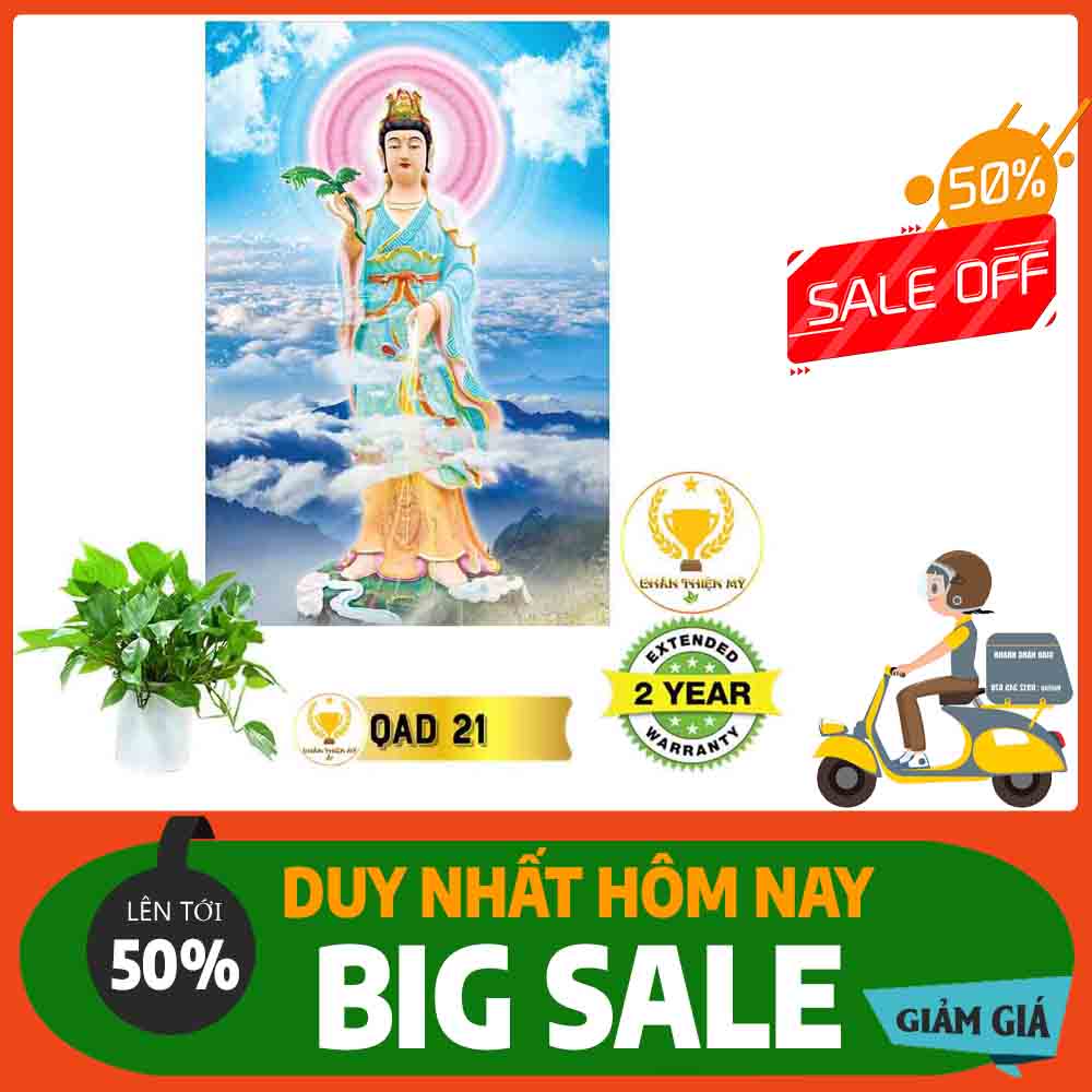 Tranh Quan Thế Âm Bồ Tát đứng MS 21