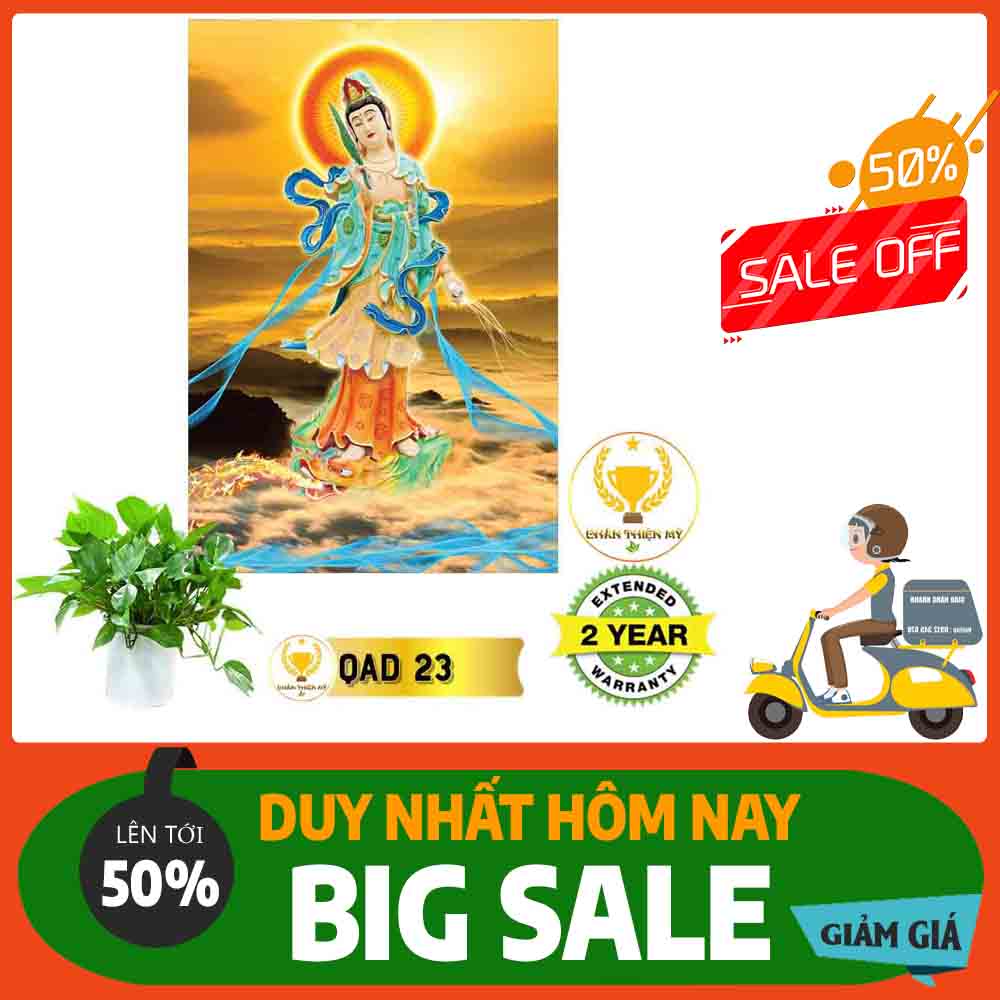 Tranh Quan Thế Âm Bồ Tát đứng MS 23