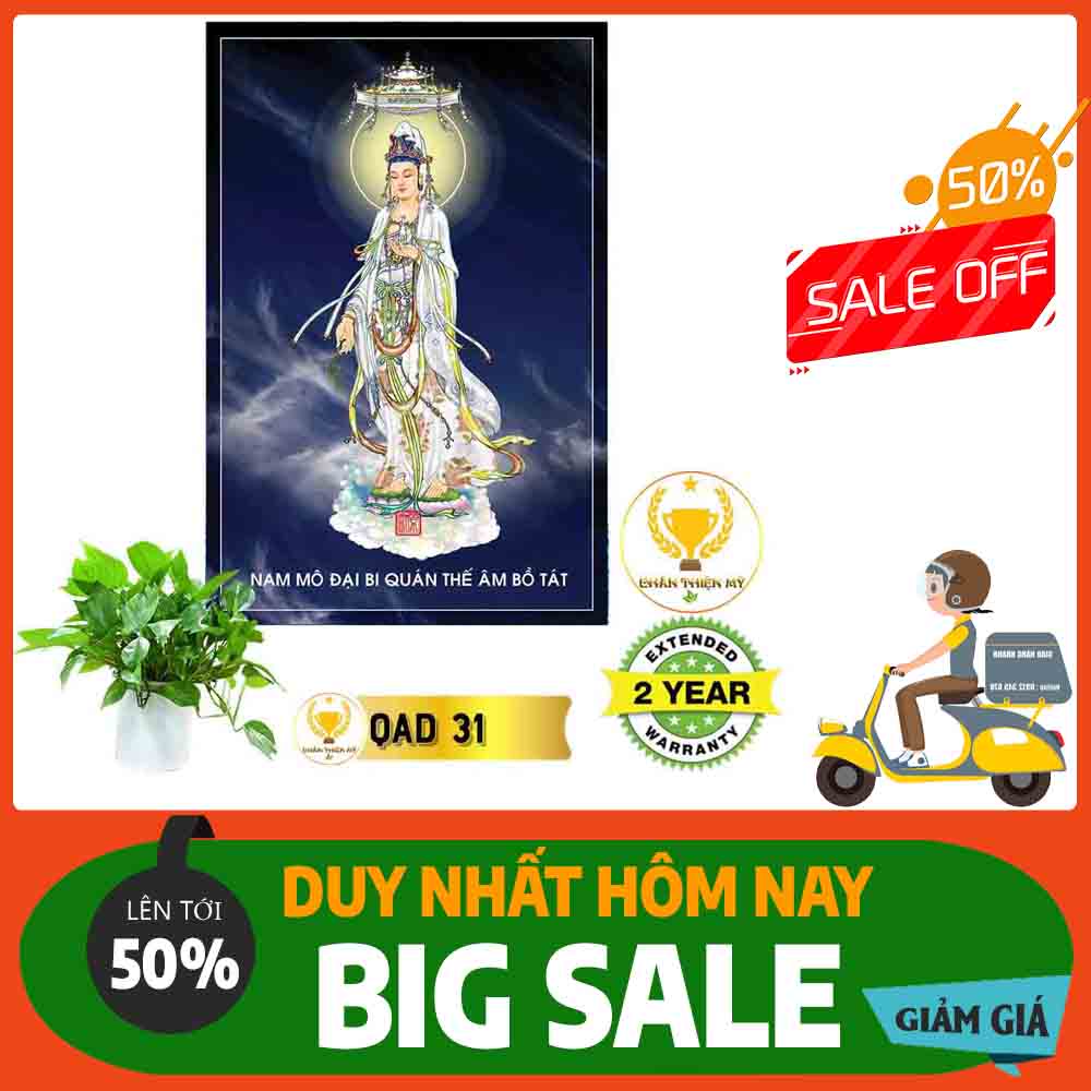 Tranh Quan Thế Âm Bồ Tát đứng MS 31