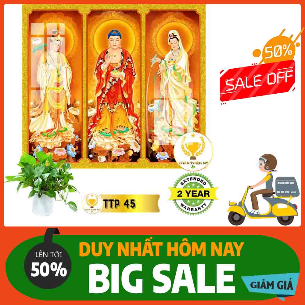 Tranh Tam Thế Phật MS 45