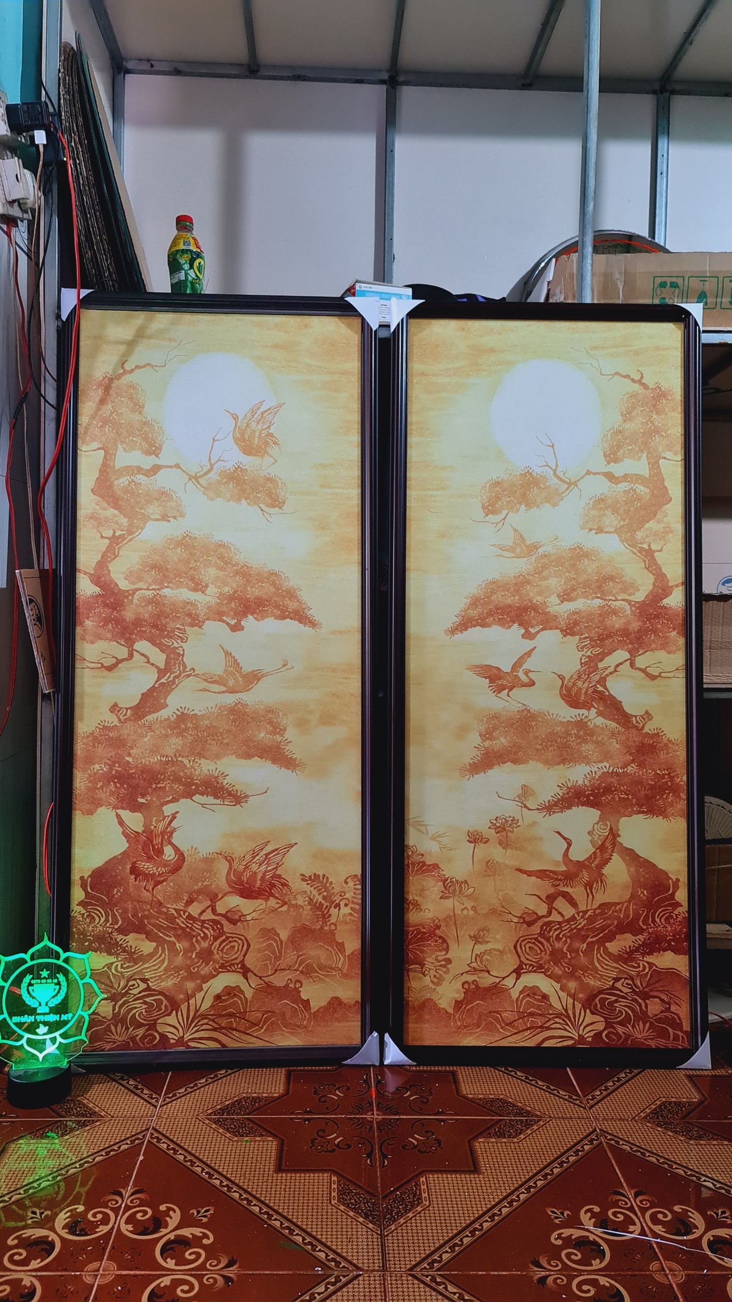 Tranh trúc chỉ in đôi dọc TC_ID 23