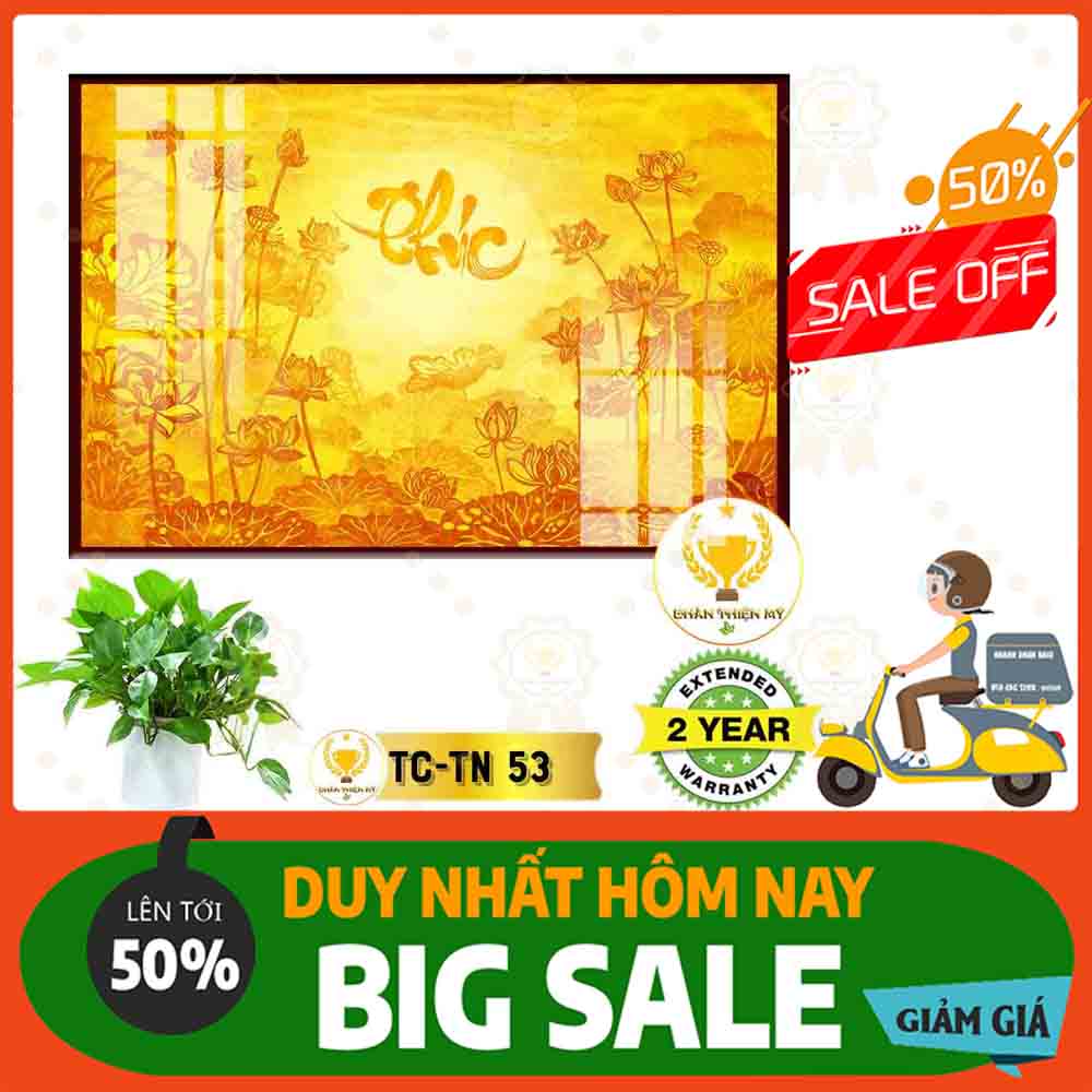 Tranh trúc chỉ in hình chữ nhật TC 53