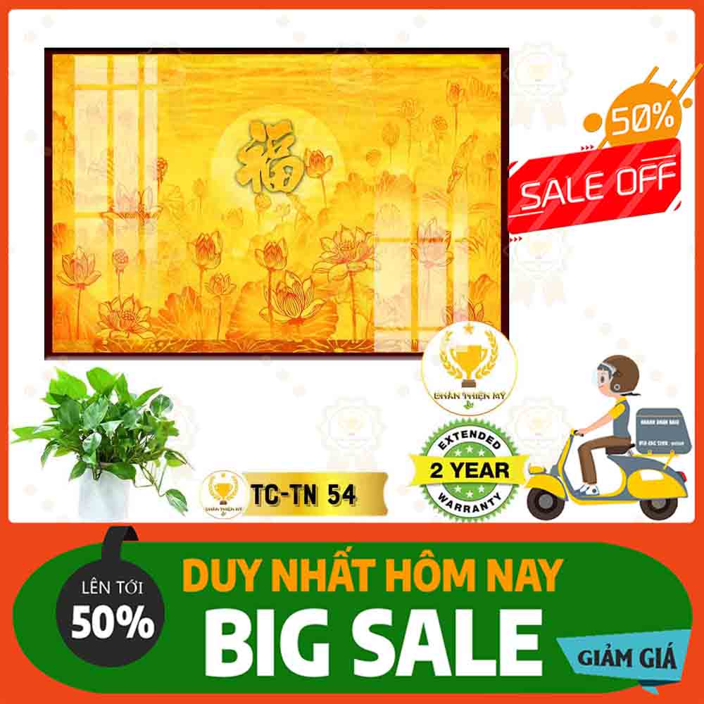 Tranh trúc chỉ in hình chữ nhật TC 54