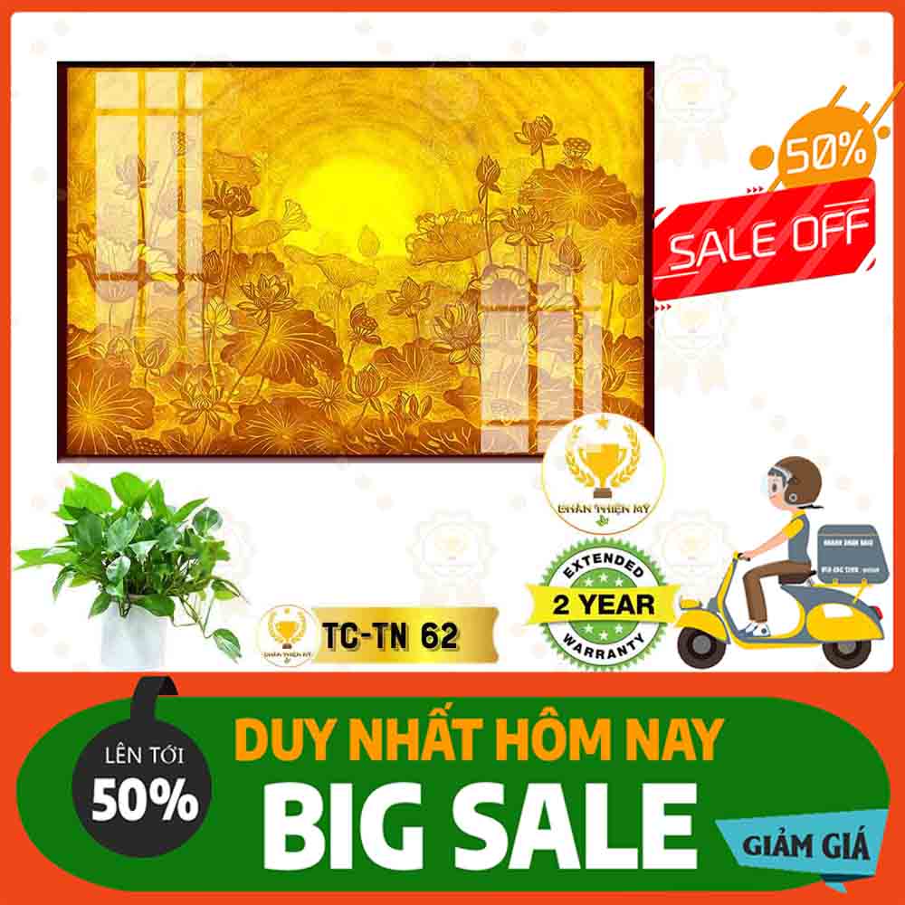 Tranh trúc chỉ in hình chữ nhật TC 62