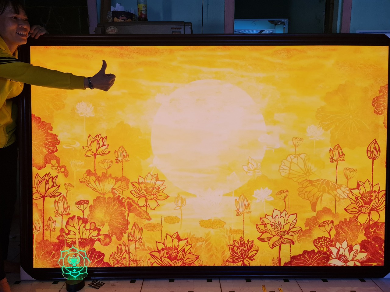 Tranh trúc chỉ in hình chữ nhật TC 44