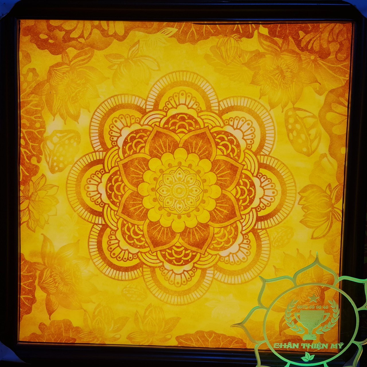 Tranh trúc chỉ in vuông mã TC 02