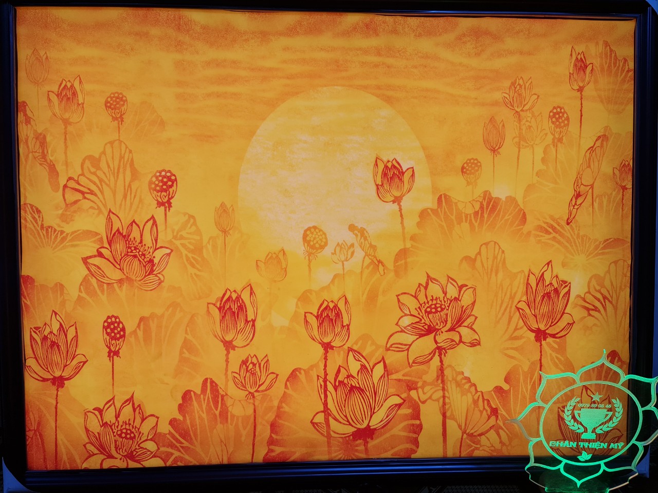 Tranh trúc chỉ in hình chữ nhật TC 45