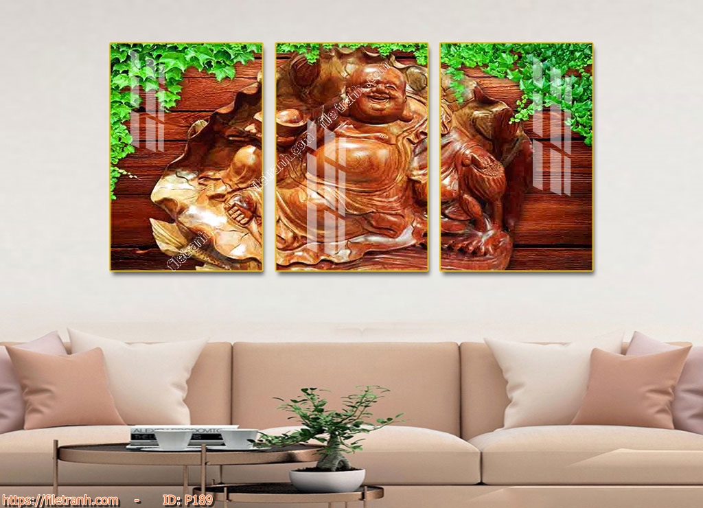 Bộ 3 bức tranh Phật treo Phòng Khách_P1