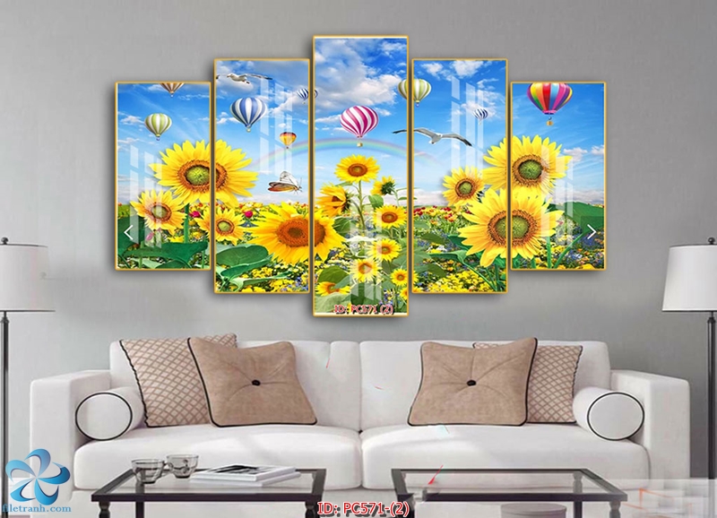 Bộ 5 bức tranh treo Phòng khách_PK40