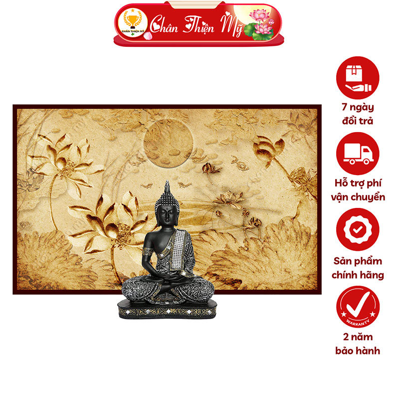 Đèn Hào Quang Hoa Sen Cá Chép In Tranh Trúc Chỉ Ngang CHÂN THIỆN MỸ, Trang Trí Phòng Thờ, Bàn Thờ Treo Tường TC-TN-32