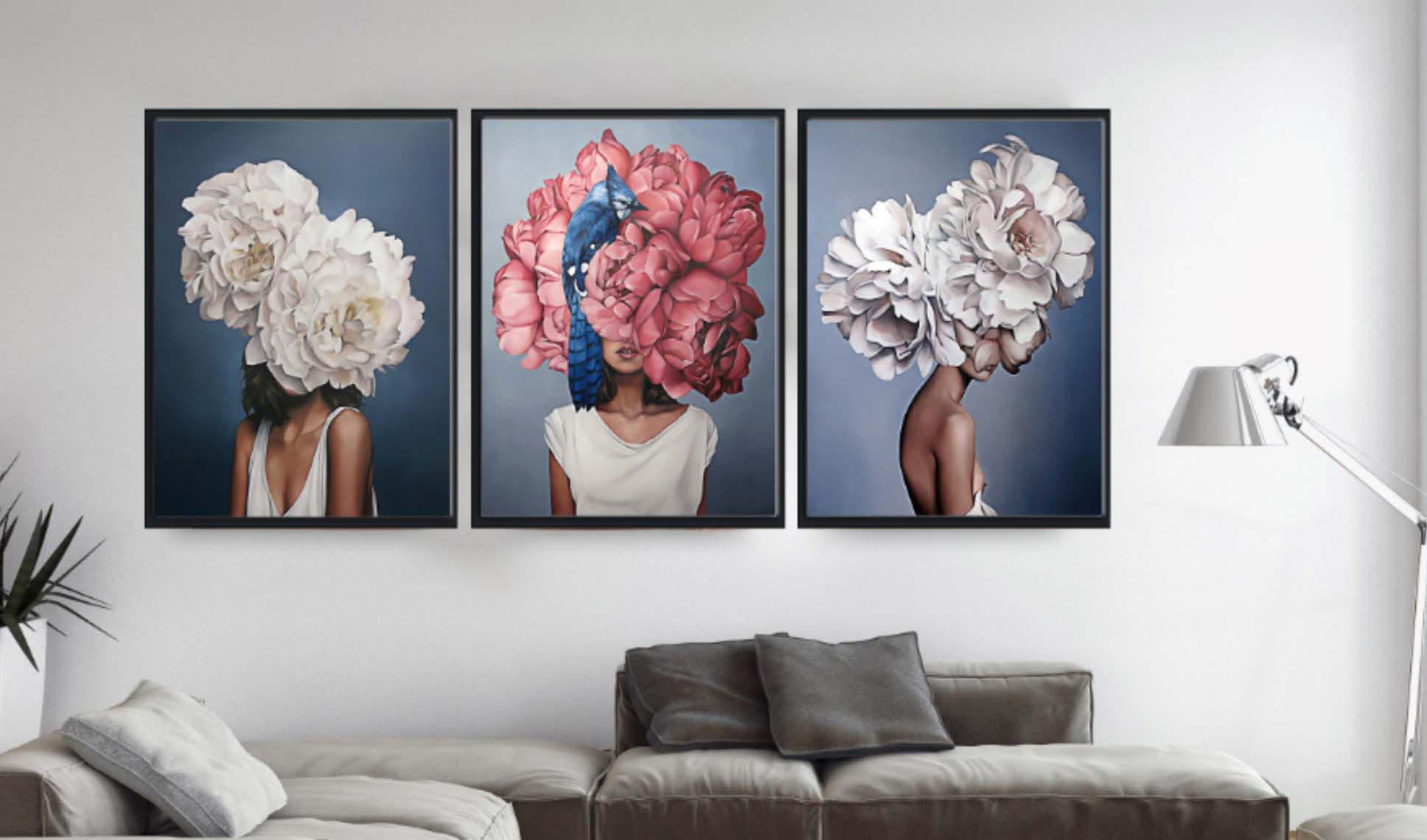 Bộ 3 bức tranh treo Phòng Ngủ