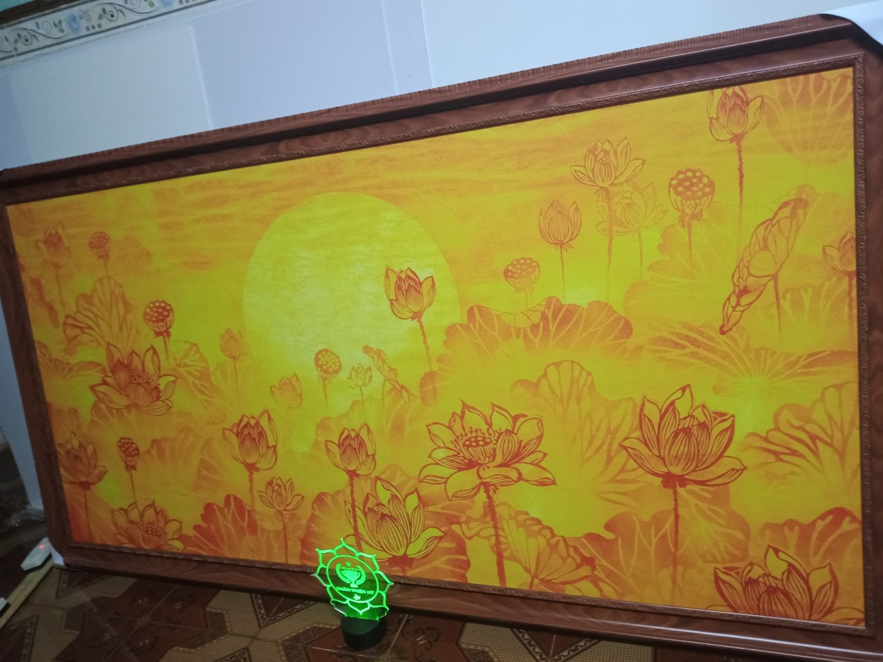 Tranh trúc chỉ in hình chữ nhật TC 45